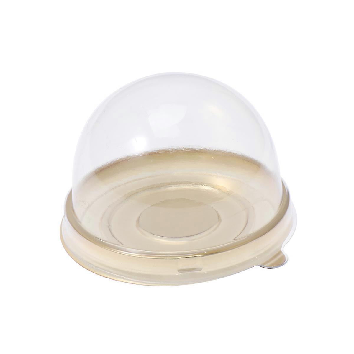 Round Food Packaging Box Elegant Design Golden Bottom 50Pcs