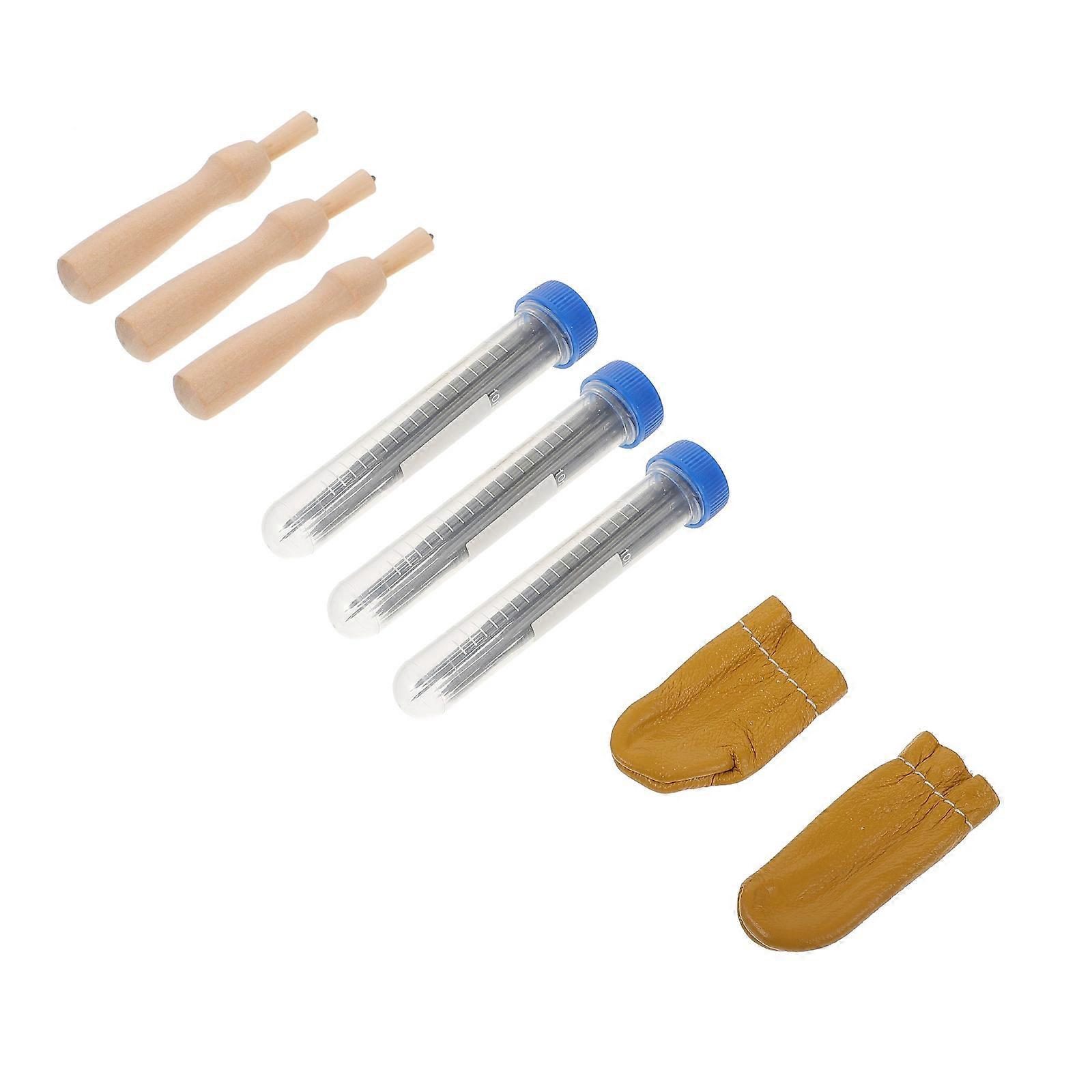 Punch Needle Kits Felting Needles Set Wool Felting Craft Finger Protection Assorted Color 68Pcs