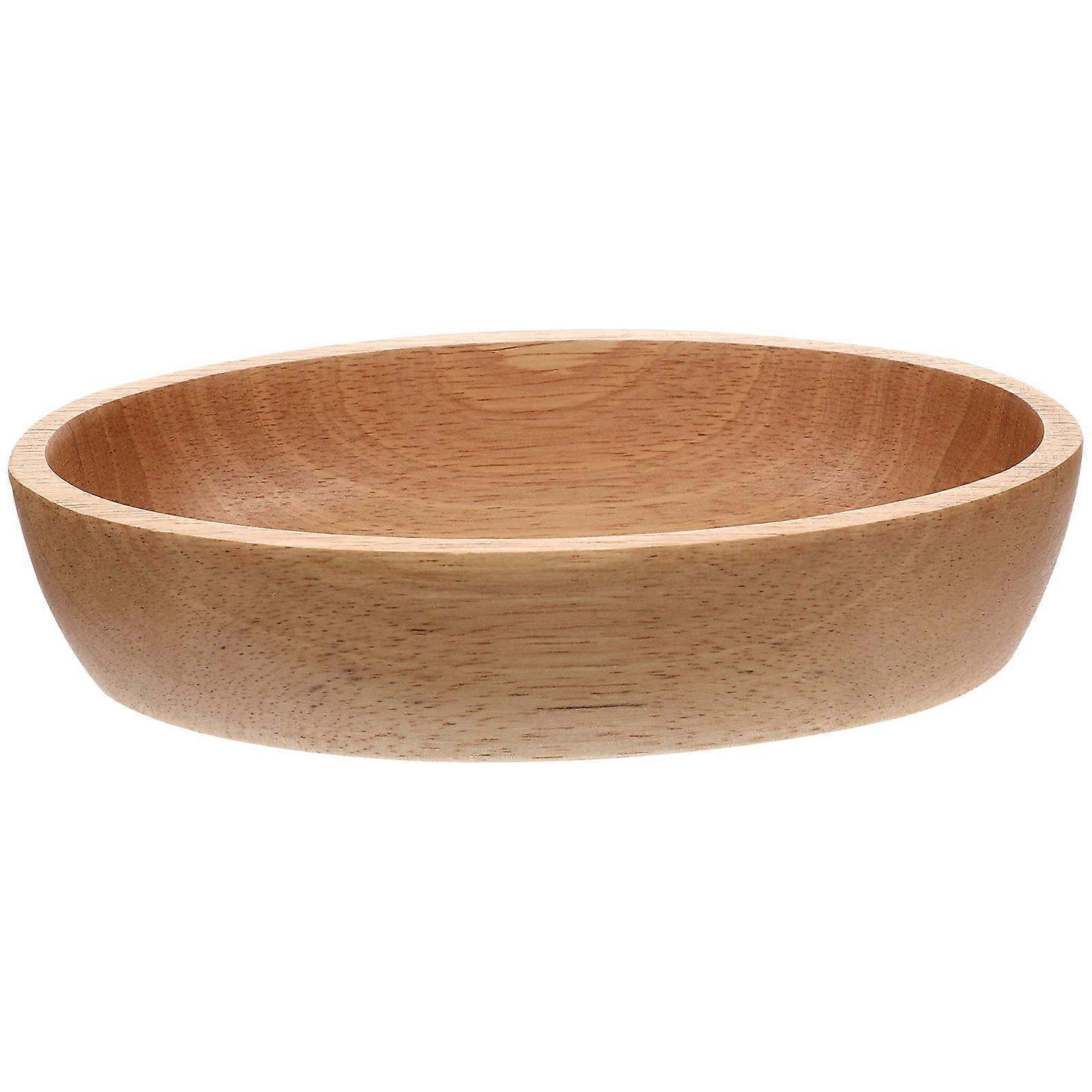 Fruits Stand Holder Wood Fruit Plate Family Dinners Simple Style 7.9X4.8X1.8in Serving Container 1Pack