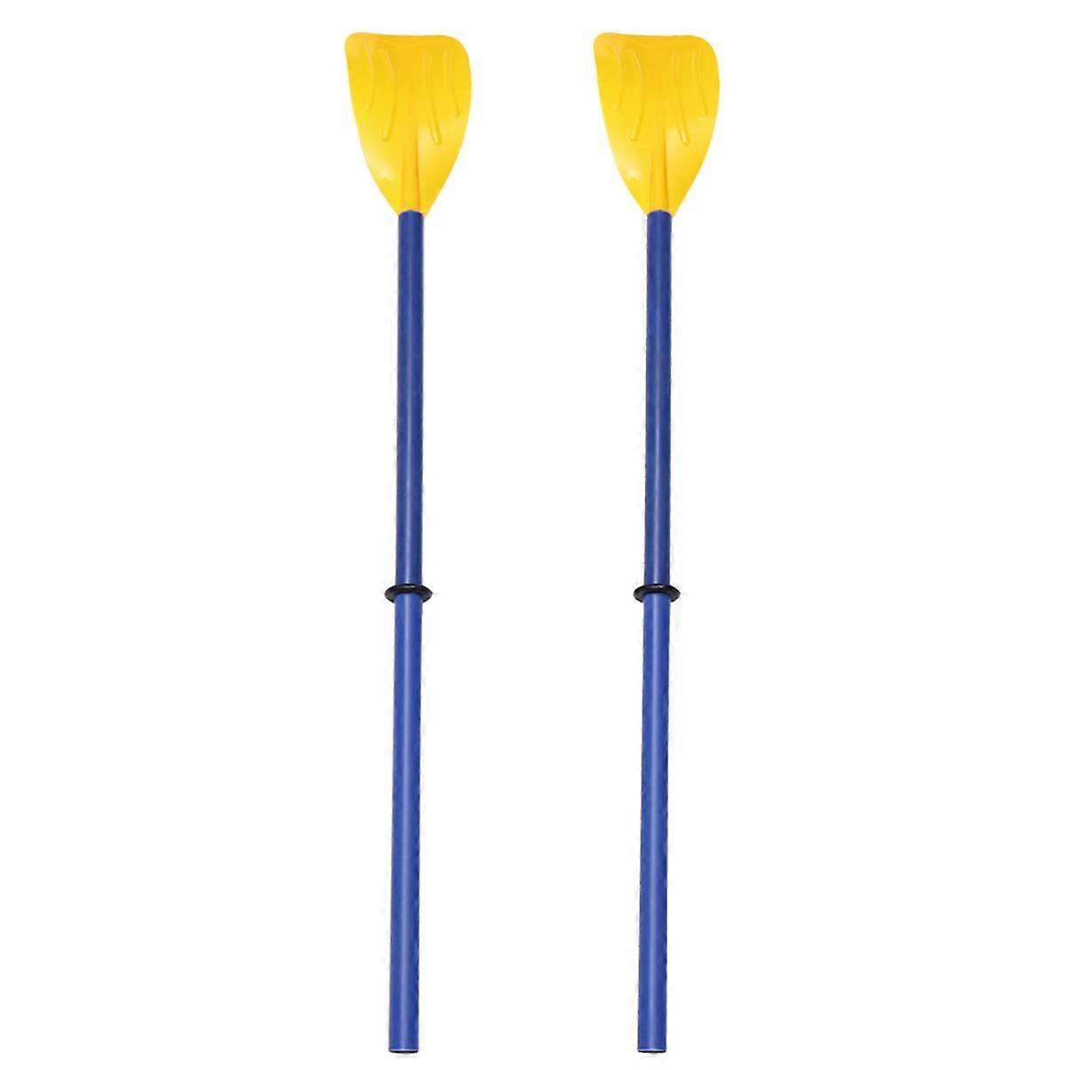 Kayak Replacement Paddle Blades 2-Pack Yellow Waves Removable Plastic For Sports