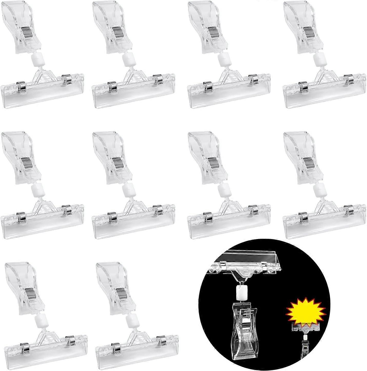 10pcs Plastic Swivel Clips, Display Stand Table Clamp Bracket