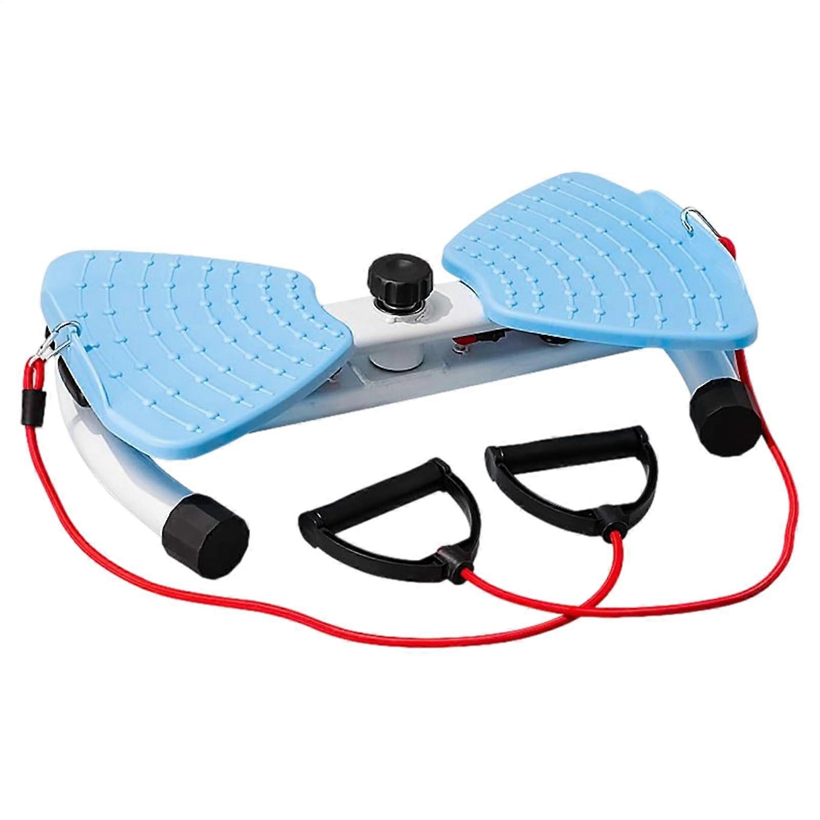Waist Twisting Machine Twist Exercise Board With Resistance Bands Silent Non Slip Blue For Home Core Training Apartment