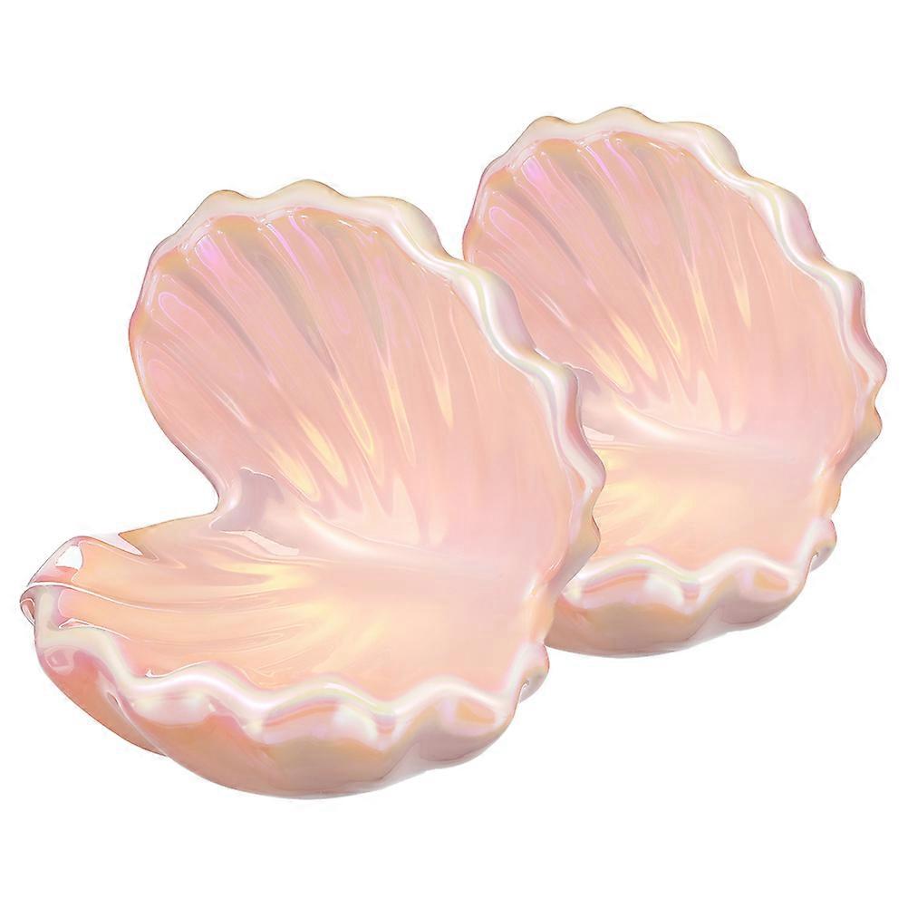 Jewlery Tray Small Earring Dish Elegant Design For Women Dressing Table Organizer 4.5×4.1×3.9in 2Pcs