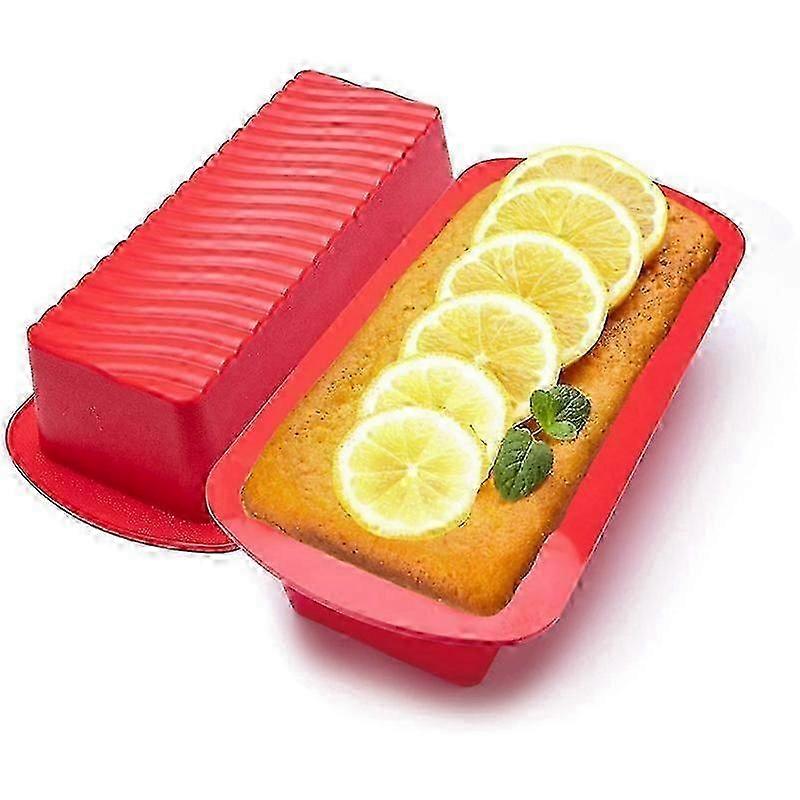 Silikon Kastenformen 2er Set, antihaftbeschichtete Backbleche für Brot