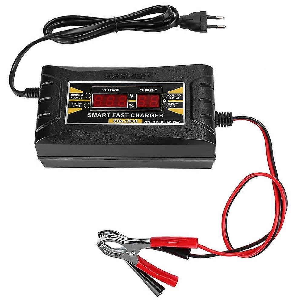 Chargeur de batterie de voiture automatique intelligent et rapide 14,5 V 6 A avec écran d'affichage