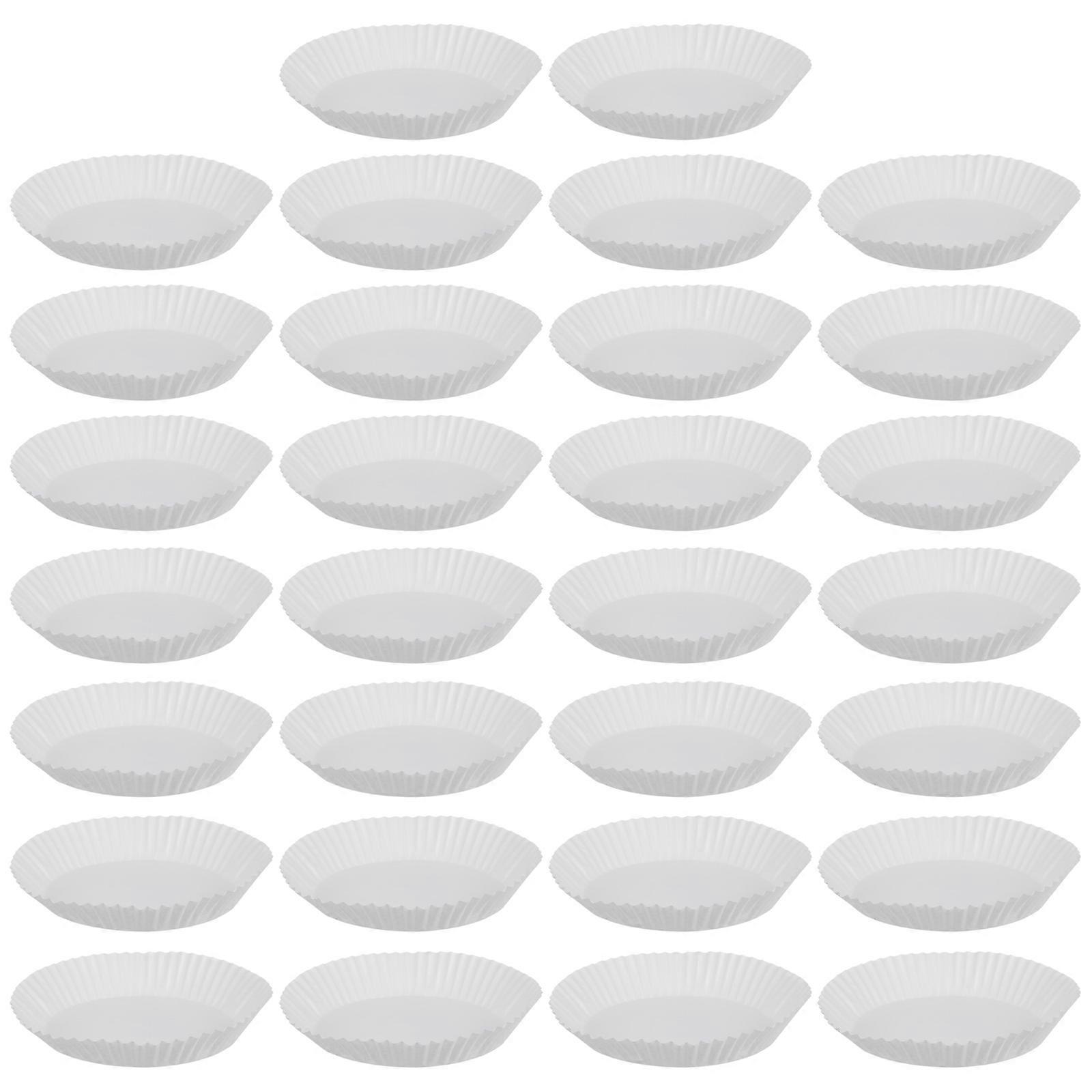 Oilproof Pastry Liner White Circular Non-sticky Heat-resistant Baking Liners For Home Users 30Pcs