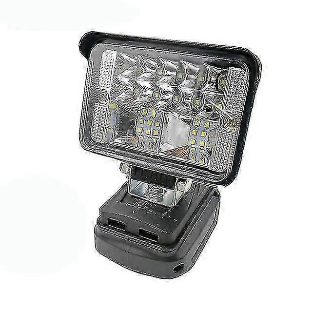 Cordless LED Work Light Spotlight for Compatible 18V Li-ion Batteries Outdoor Floodlight Emergency Light with USB