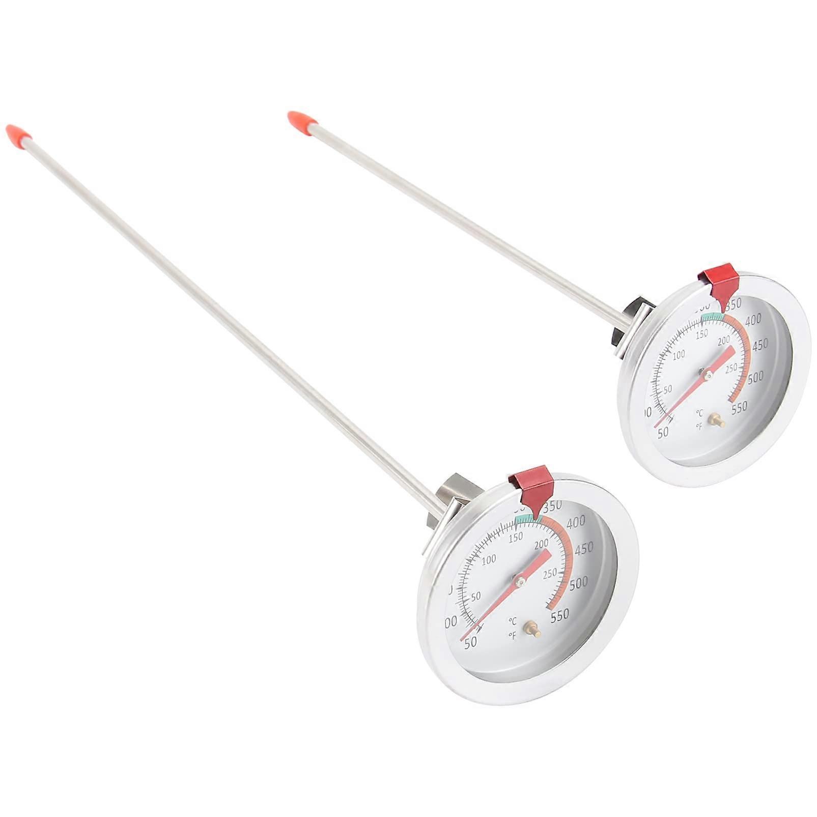 Edelstahl Kochthermometer Mit Clip Für Fritteuse Grill Backofen Hochtemperaturbeständig Für Fleisch Probe Digital 0-300°C