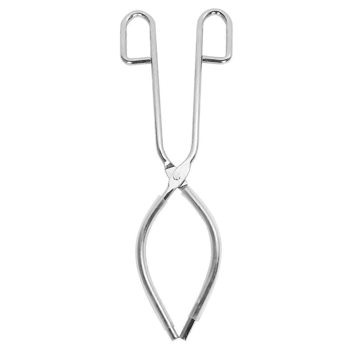 Stainless Steel Tongs for Laboratory Experiment Home Baking Boiling Use Semicircle Shape 1Set