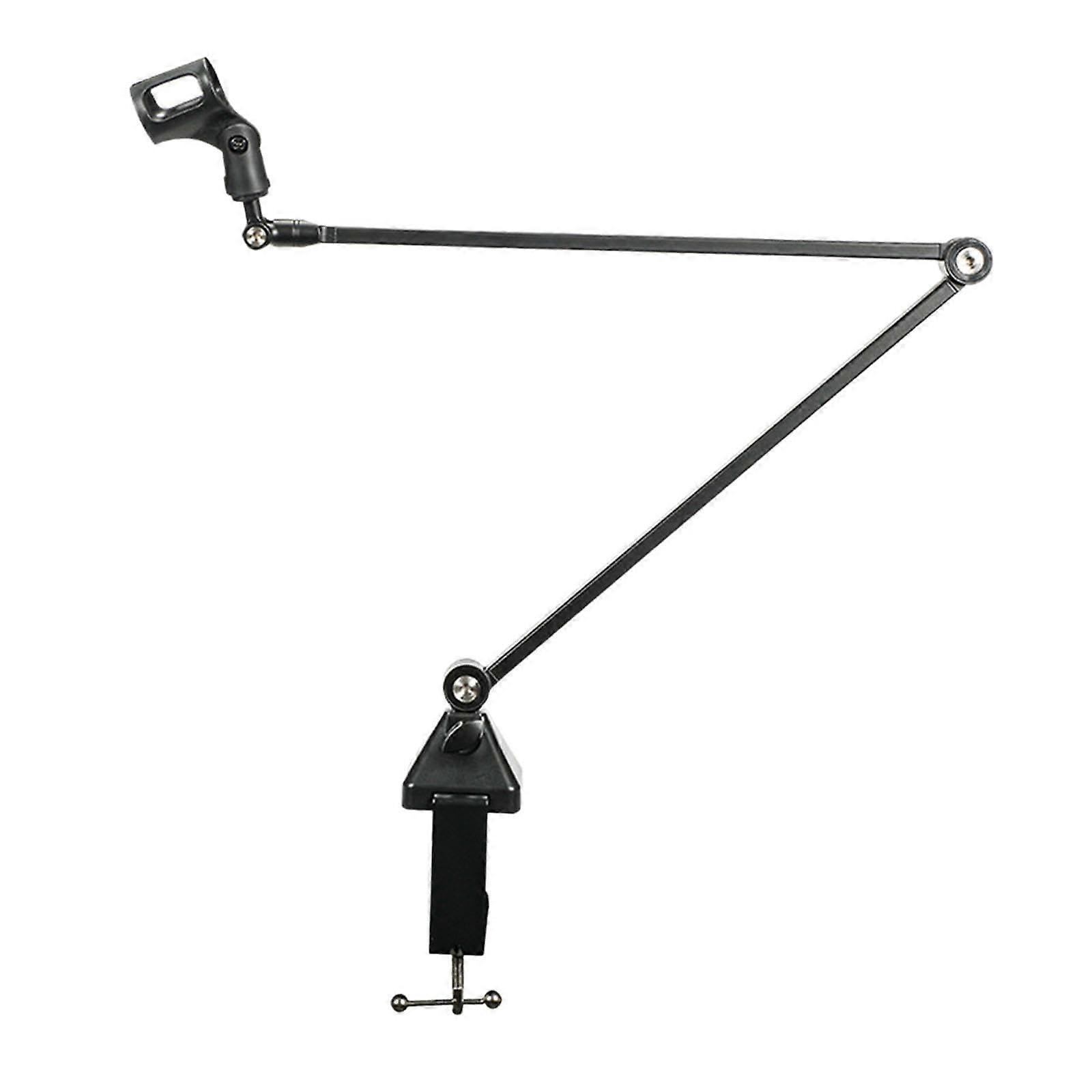 Broadcast Microphone Boom Arm Desk Mount Foldable 360° Rotation Adjustable for Broadcasting Recording Podcasting Music Black