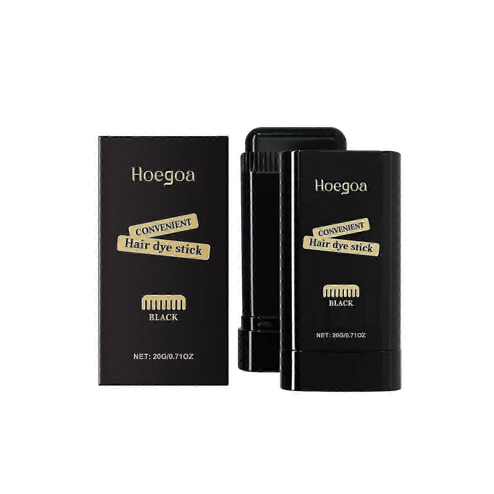Hoegoa Noir Couleur Bâton Couvrant Couleur Cheveux Complément Jetable Stylo Avec Peigne Couleur Temporaire Des Cheveux