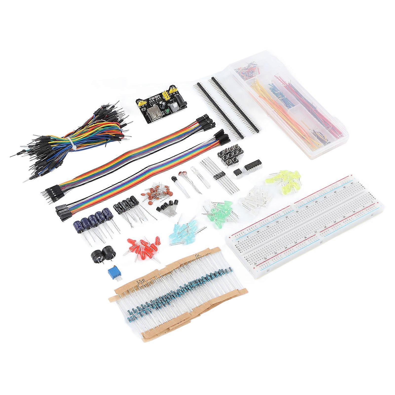 Electronics Kit Starter Fun Assortment Development Component with 830 Hole Breadboard for R3 