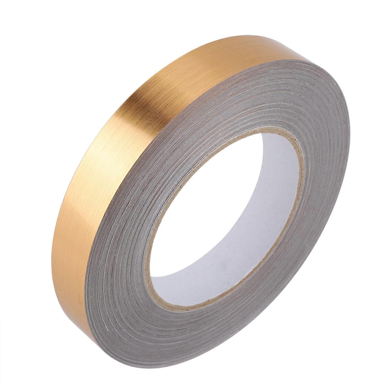 Gold-Coloured Self-Adhesive Skirting Board Sticker, 1 cm DIY Floor Edge Tape for Walls, 2 cm x 50 m, Ideal for Kitchen and Living Room
