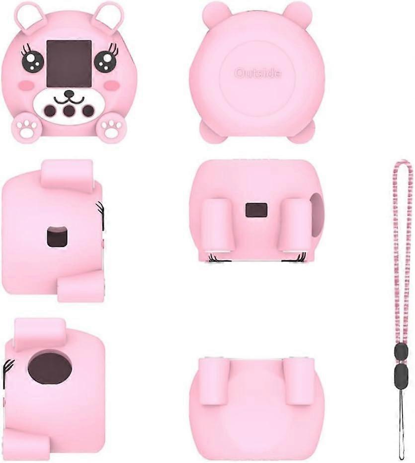 Protective Silicone Case For Punirunes Interactive Toy Pink Anti-Drop Compatible With Punirunes Virtual Electronic Pet