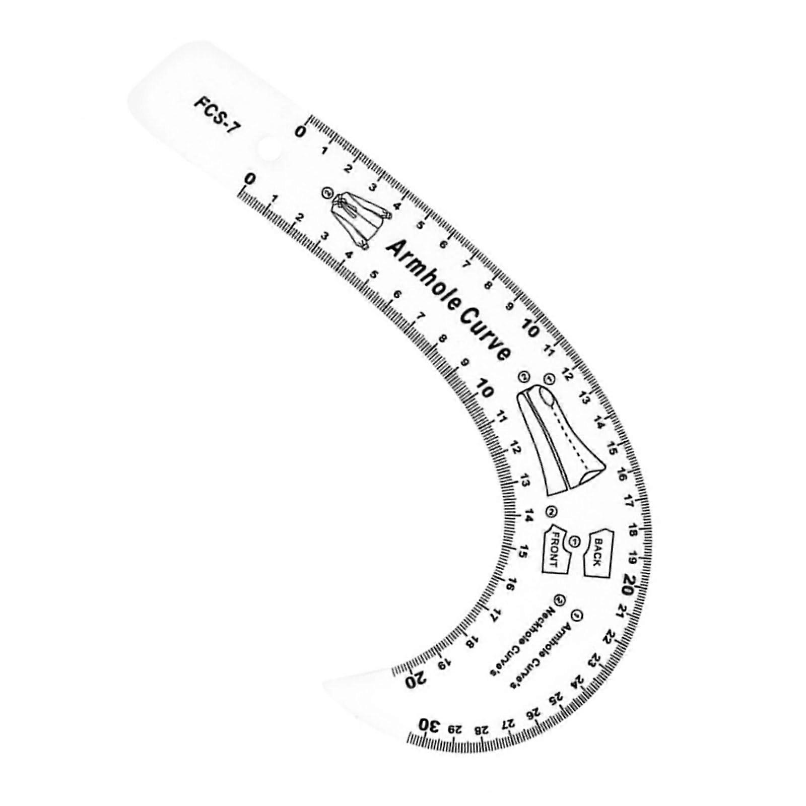 Multifunctional French Curved Ruler for Dressmaking - Transparent Acrylic Sewing Tool for Patterns and Shape Design