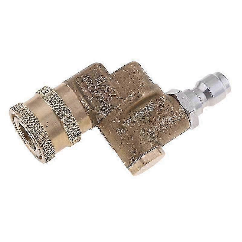 1/4In Quick Connect Pivoting Coupler Adjustable Adapter W/5 Nozzles Copper Connection for High Pres jn