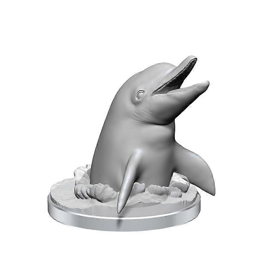WizKids Deep Cuts Unpainted Miniatures W14 - Dolphins (Pack Of 2)