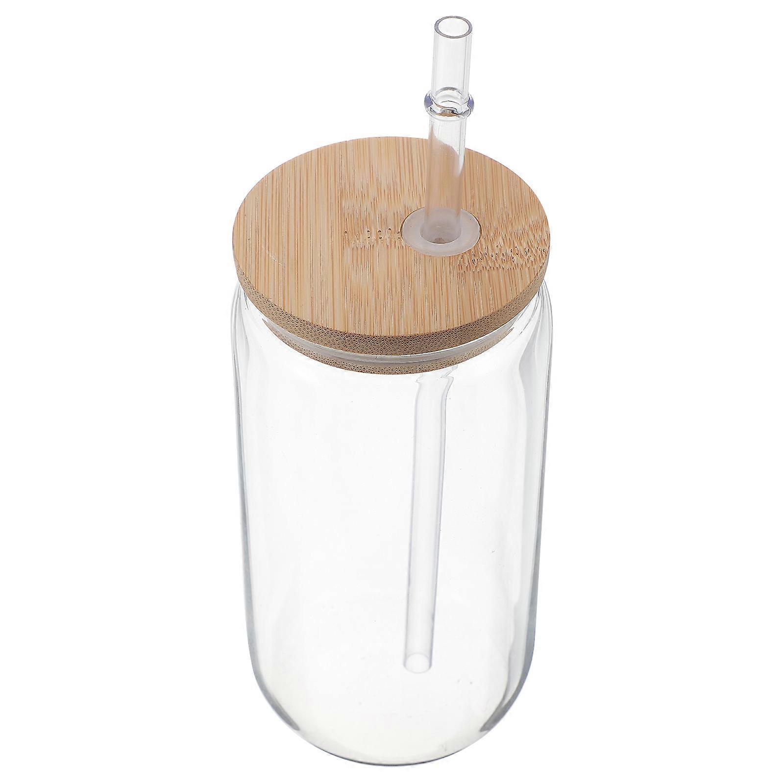 Can Shaped Glass Cups Reusable Cup Hotel Use Transparent 13.40X6.70X6.70CM Cold and Heat Resistant 1Pack