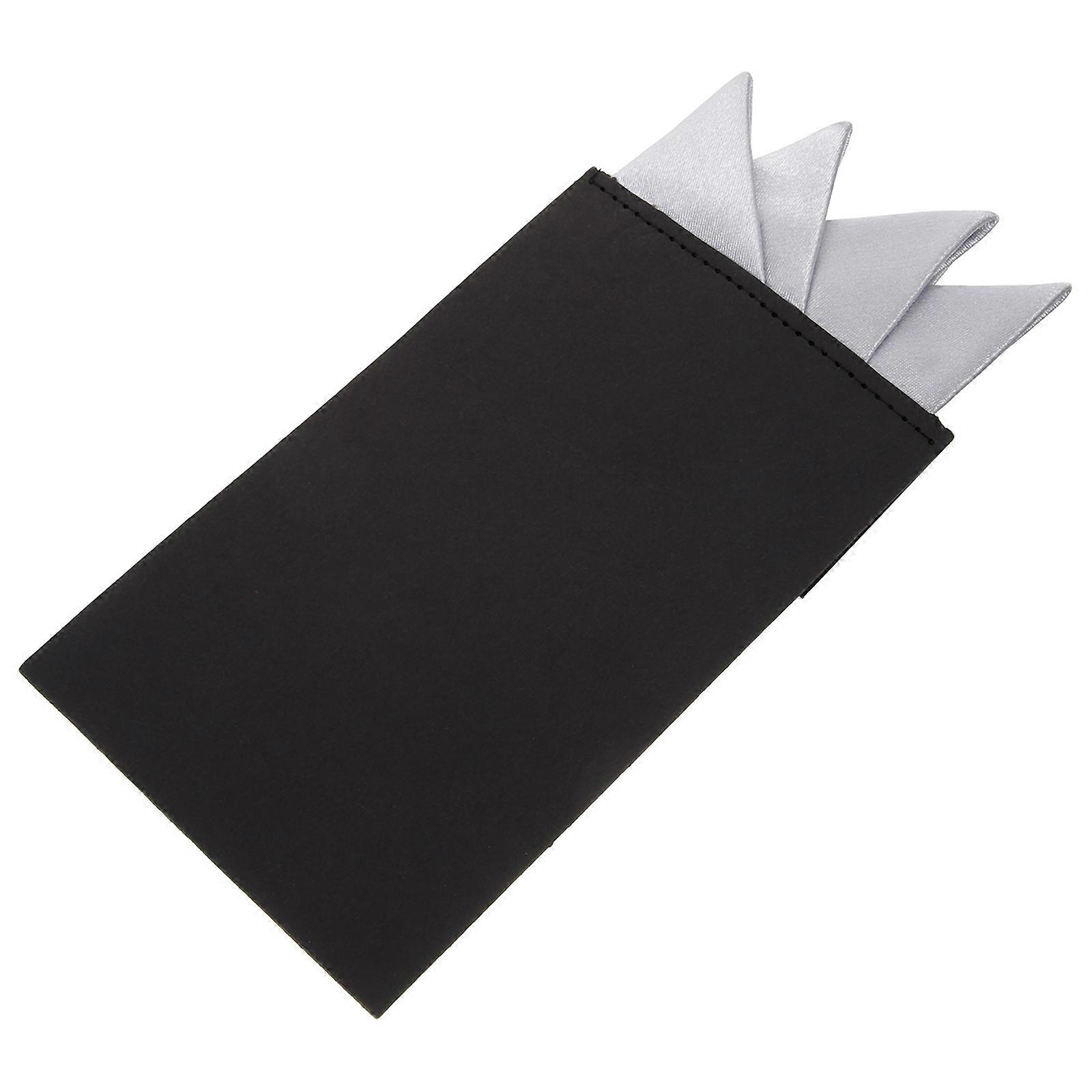Elegant Pattern Men Pocket Squares Handkerchief Groom Occasions 17.50X8.00X0.30CM Silver Multi-Functional Use 1Set