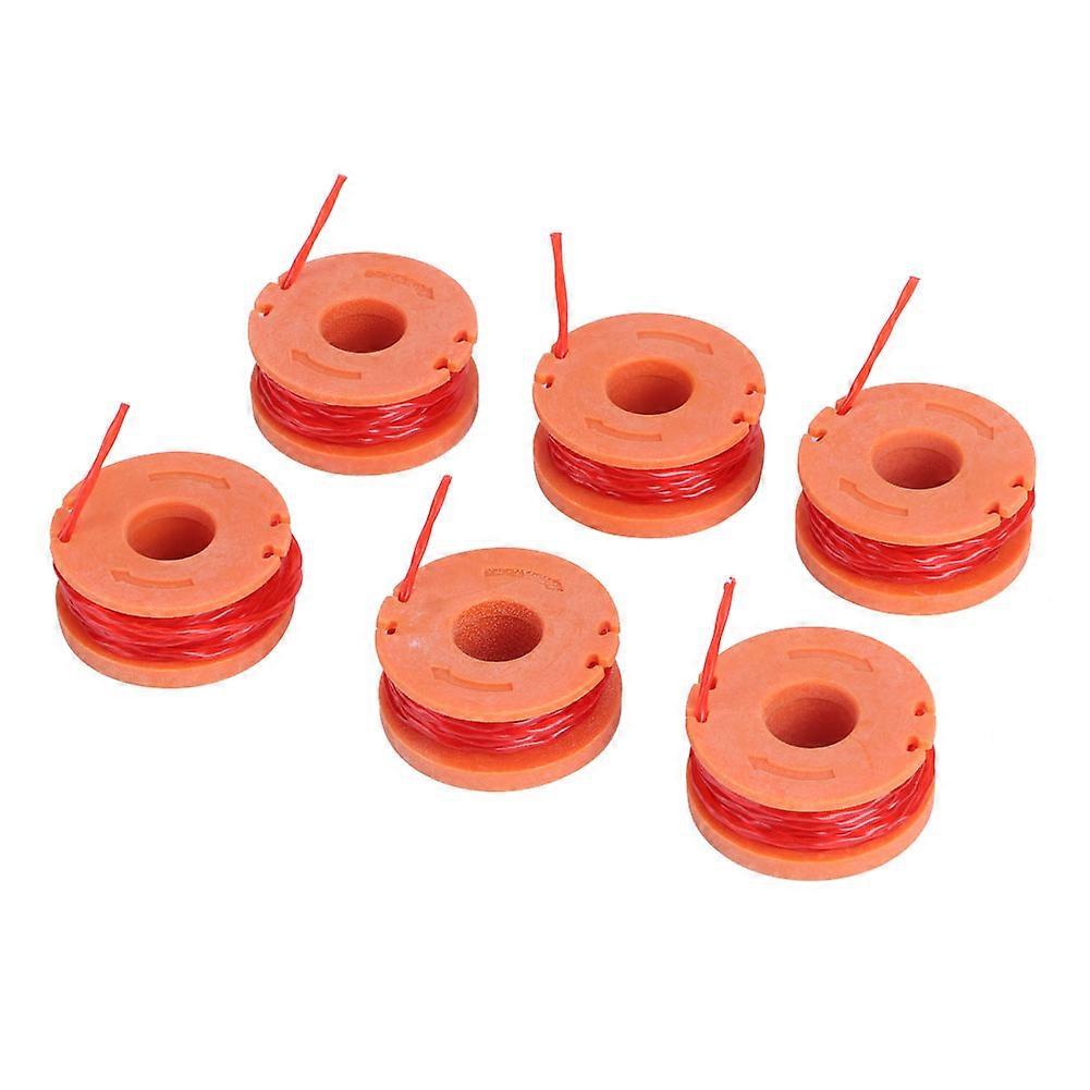 6Pcs Trimmer Lawn Mover Spool String Line Accessory Fit for Worx WA0010 Strimmer