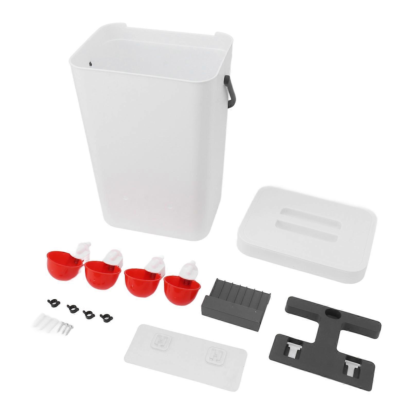 Large Capacity Automatic Chicken Waterer and Feeder Set 12 Liter Portable Poultry Automatic Waterer