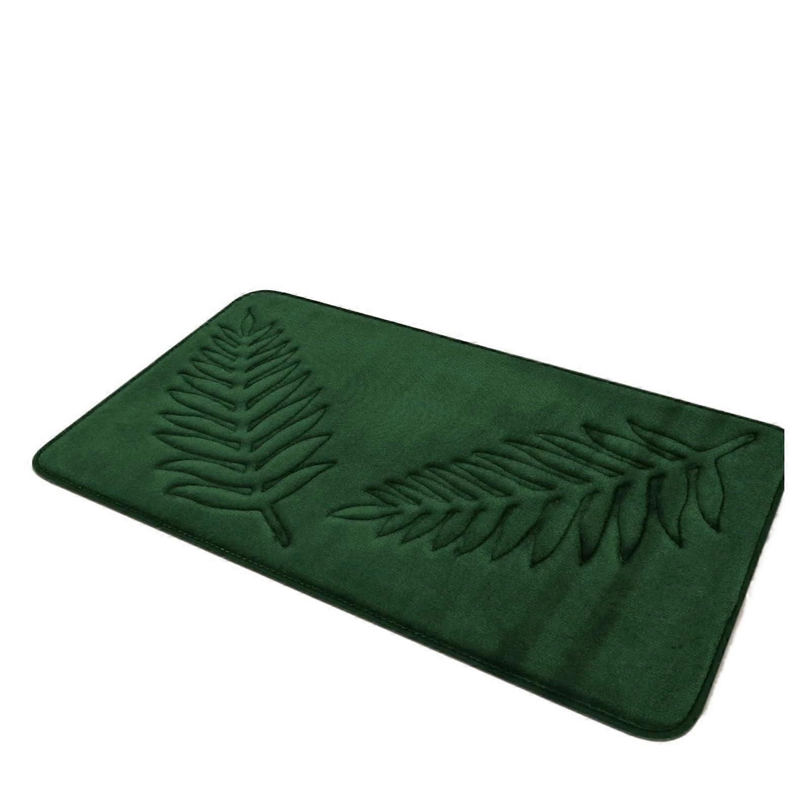Absorbent, nonslip bathroom rug made of memory foam (Green, 50x80cm)'