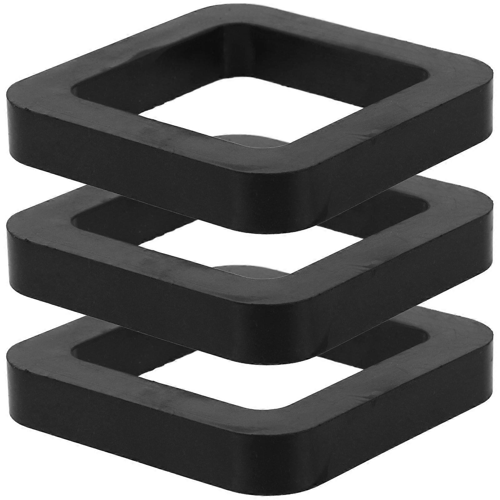 Noise Absorbing Trailer Pad Rubber Hitch Buffer Pad Towing Accessories Black 7.50X7.50X1.10CM Vibration Absorption 3Pcs