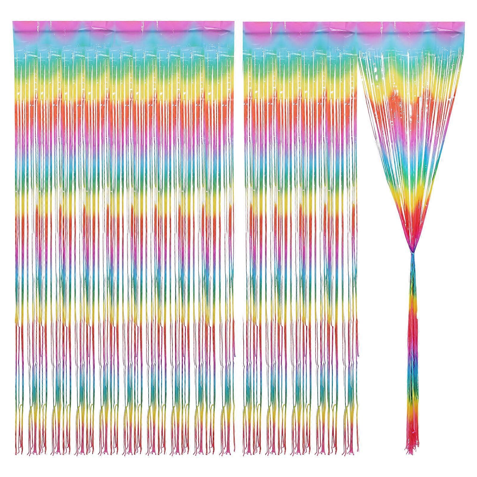 It sounds like you're describing a product listing for **decorative tinsel fringe curtains** commonly used for parties, weddings, birthdays, and