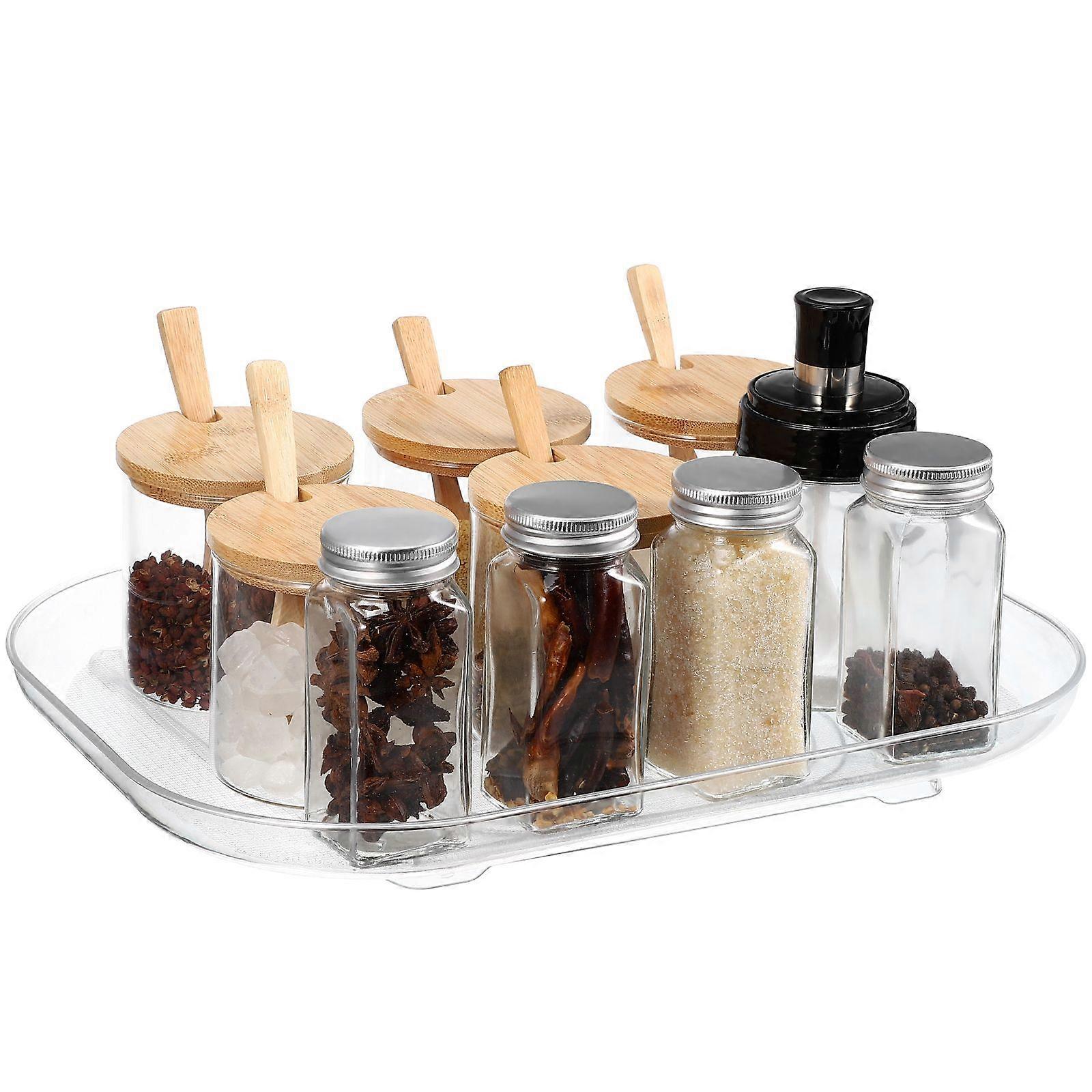 Rotating Fridge Tray Rotating Spice Rack Organizer Condiment Organizer Spices Rack Organizer For Cabinet
