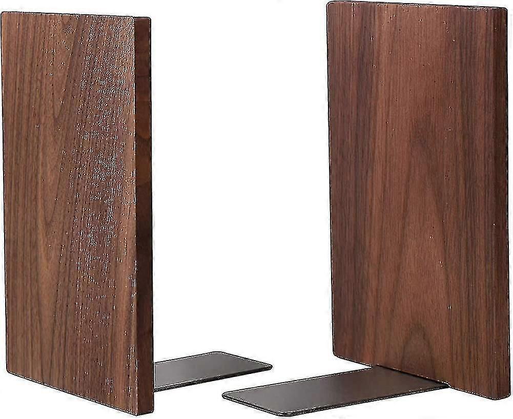 קצוות ספרים, קצוות ספרים מעץ אגוז לספרים כבדים, קצוות ספר עץ למדפים מתנה (hs)