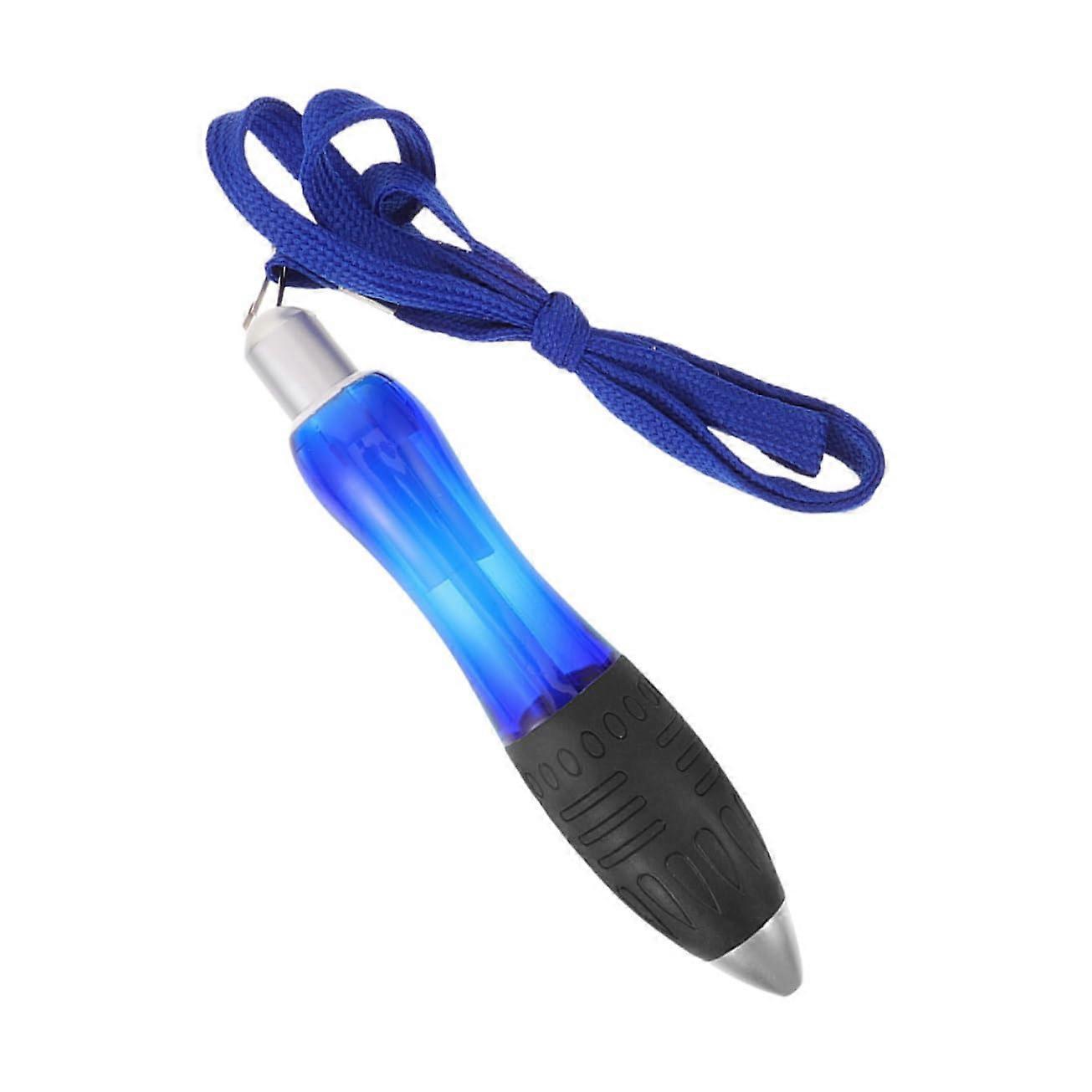Ballpoint Pens - Cute Fat Push Fine Point Pens in Blue Plastic with Weighted Design and Fine Tip for Smooth Writing