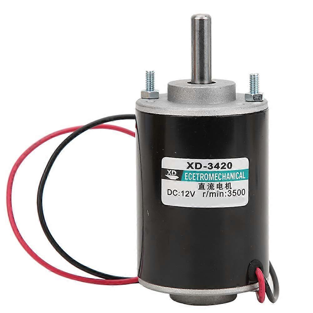 XD3420 12/24V 30W Continuous Current Mini DC Motor with Permanent Magnets Reversible CW/CCW Speed Low Noise (12V 3000RPM)