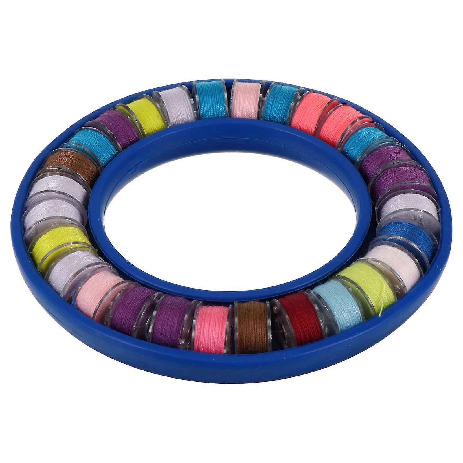 Spool Holder Bobbin Holder Thread Storage Sewing Enthusiasts Blue Color 13.50X13.50X1.50cm 1 Set