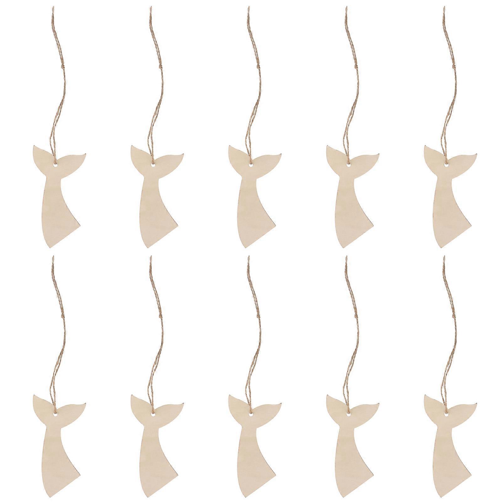 1 Set DIY Graffiti Fish Tail Wood Chips Hand Painted Craft for Creative Art Projects – Safe, Comfortable Materials for Imaginative Play and Holiday