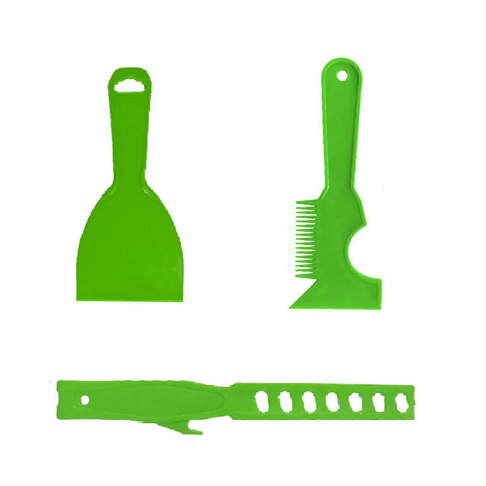 Setul de racletă de spatulă din plastic include lamă de chit, perie de vopsea, curățător de role și băț de amestecare a vopselei pentru repararea peretelui multicolor