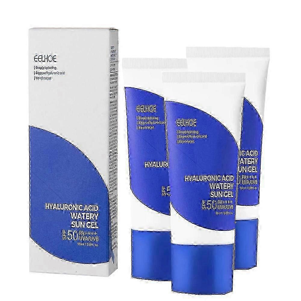 1-3 قطع حمض الهيالورونيك المائي جل الشمس المرطب واقي من الشمس 50 مل