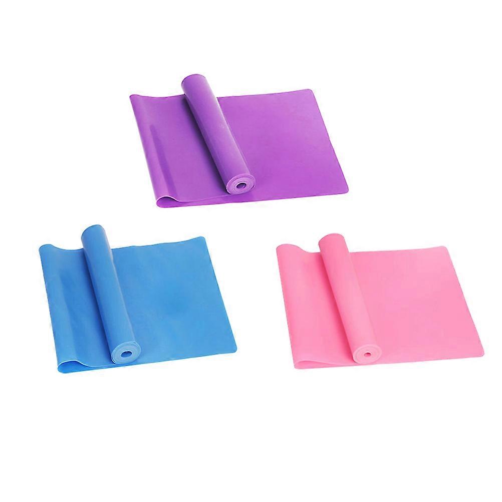 3pcs Elastic Exercise Bands for Yoga Use Assorted Color Latex Sweat Bands Compact Design for Home