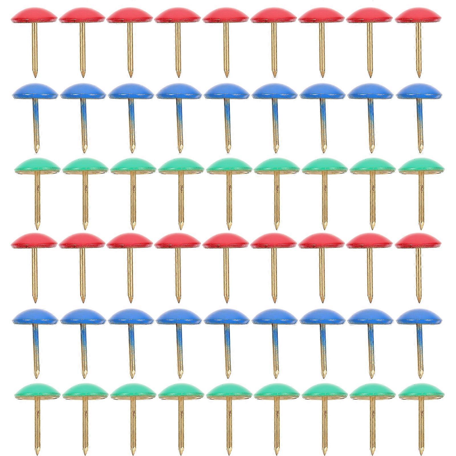 Decorative Thumb Tacks Iron Material Sturdy Practical And Blue For Craft Projects 60Pcs
