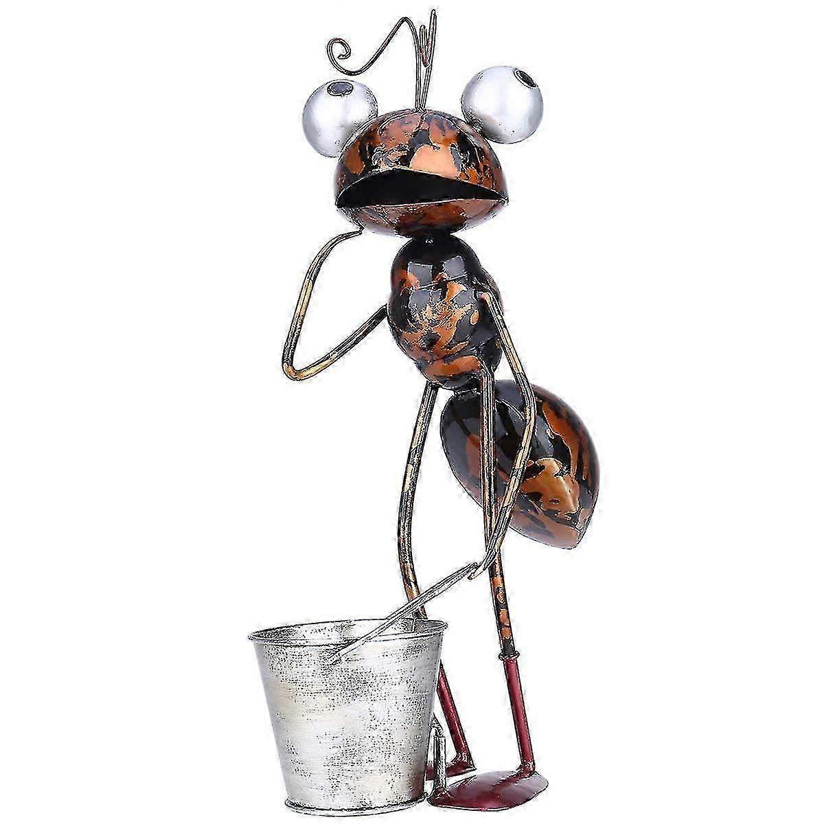 Metal Ant Garden Sculpture Decor for Home, Patio, Lawn, Yard - Indoor & Outdoor Statue Ornament with Removable Parts