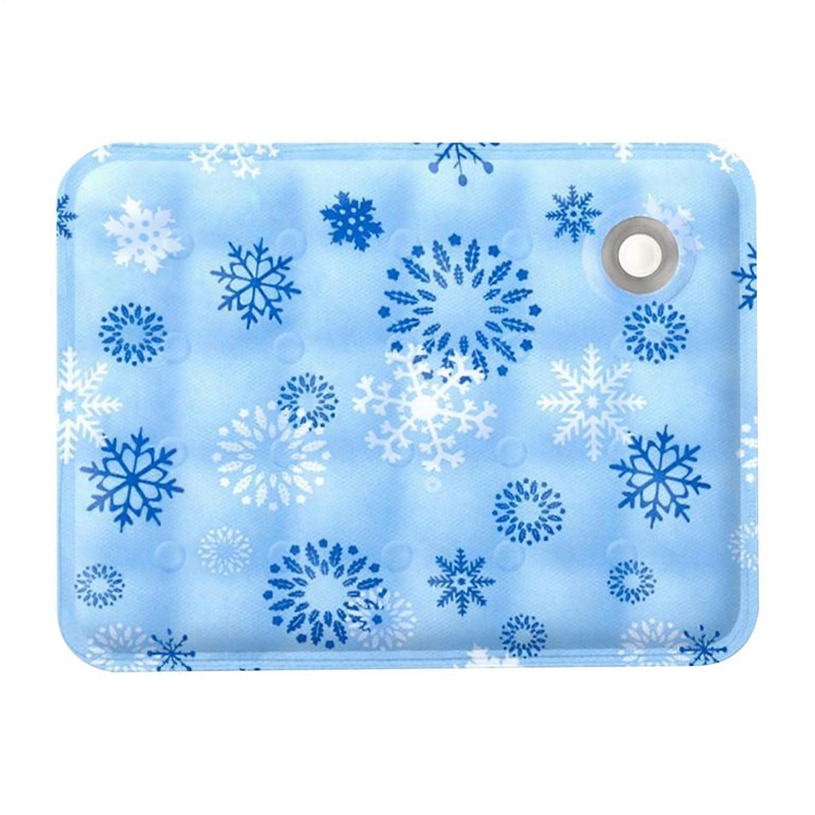 Cooling Mat with Gel for Transport Crates Waterproof Summer Accessory, Snowflake Design