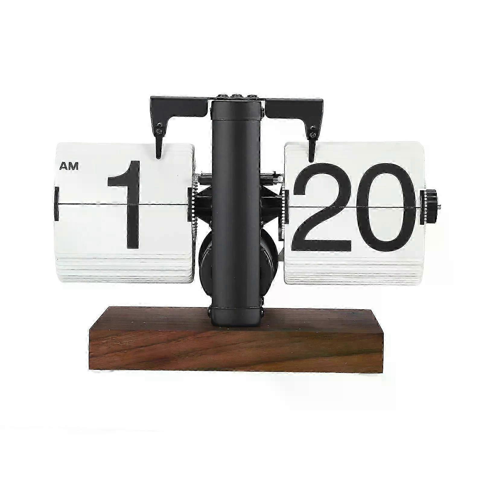 Digital Clock Battery Powered Rotary Knob Adjust Single Sided Retro Mechanical Clock 12h Fit For Living Room