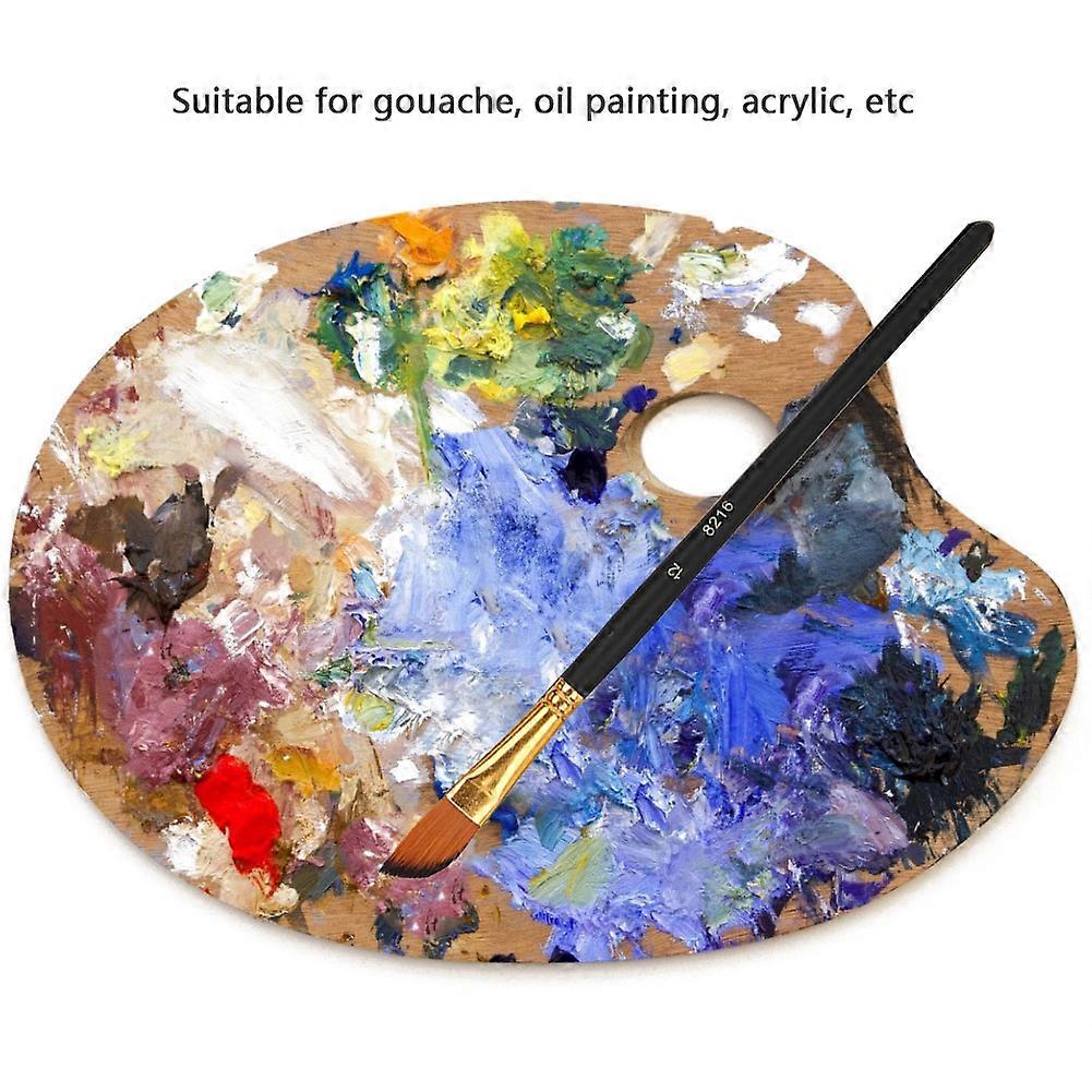 12Pcs Nylon Brush Set TYP306 for Oil Painting Tools Strong Adhesion for Artists StudentsBlack