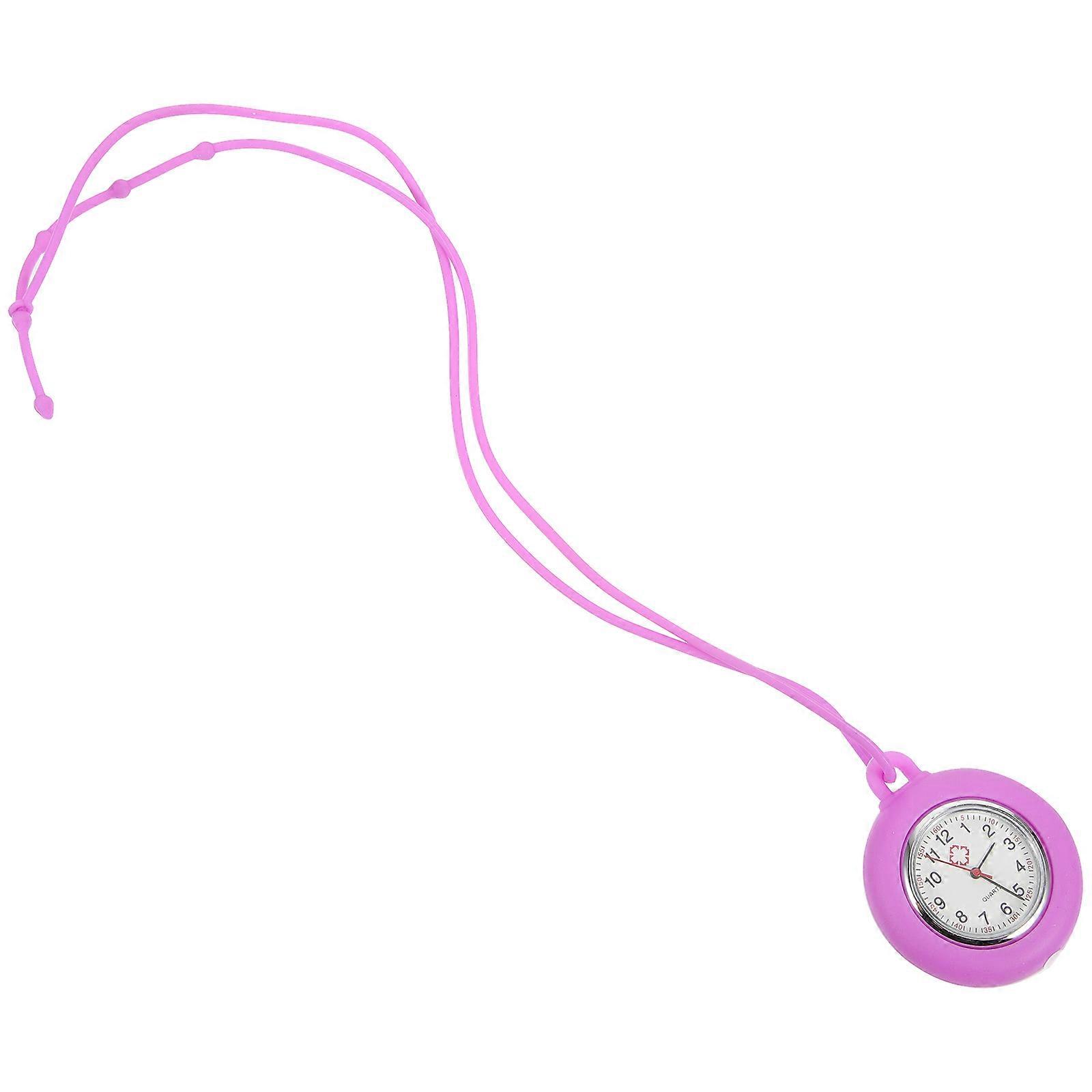 Violet Nurse Pocket Watch Made of Stainless Steel for Durable Use and Elegant Decoration 1PC
