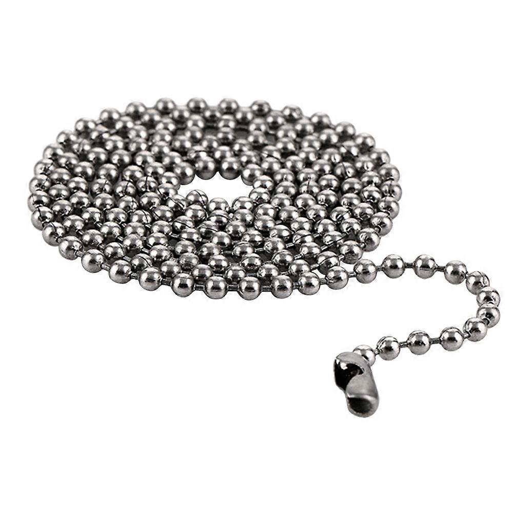 Stainless Steel Bead Ball Necklace with Connector Clasp – Unisex Design for Men and Women – Replacement for Dog Tags and Pendants