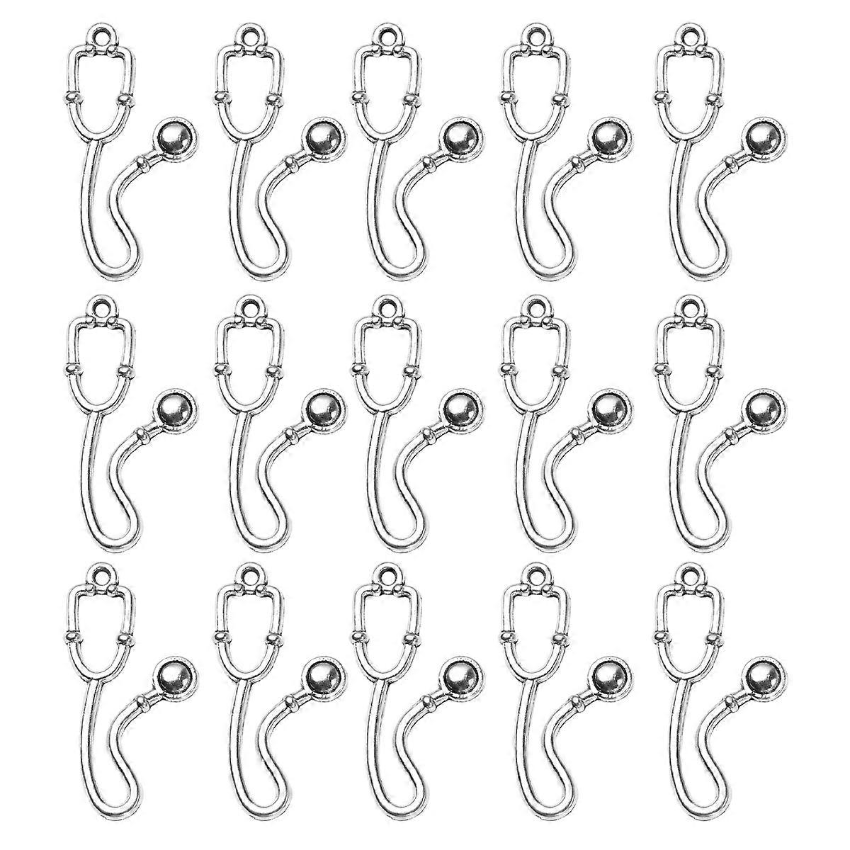 DIY Alloy Pendant for Jewelry Making Silver Color Hospital Theme Design 100 Pieces