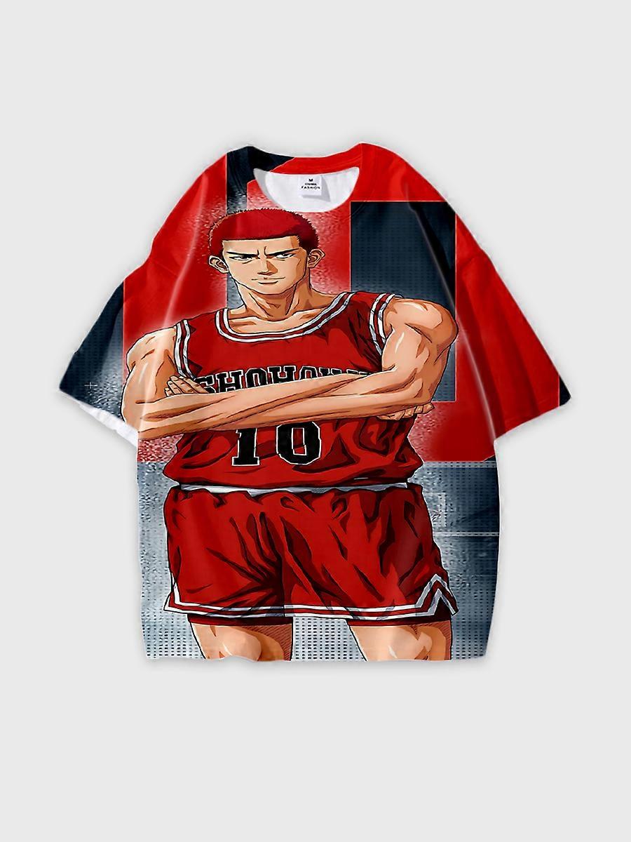 T-shirt round neck Role Pattern loose short sleeve C85