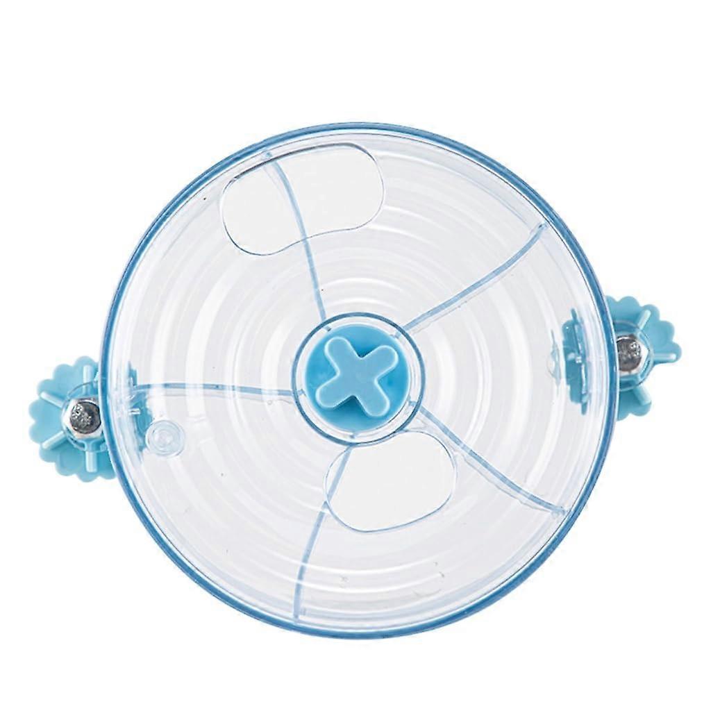Parrot Feeding Training Toy for Foraging, Rotating Wheel for Budgies and Lovebirds, Blue