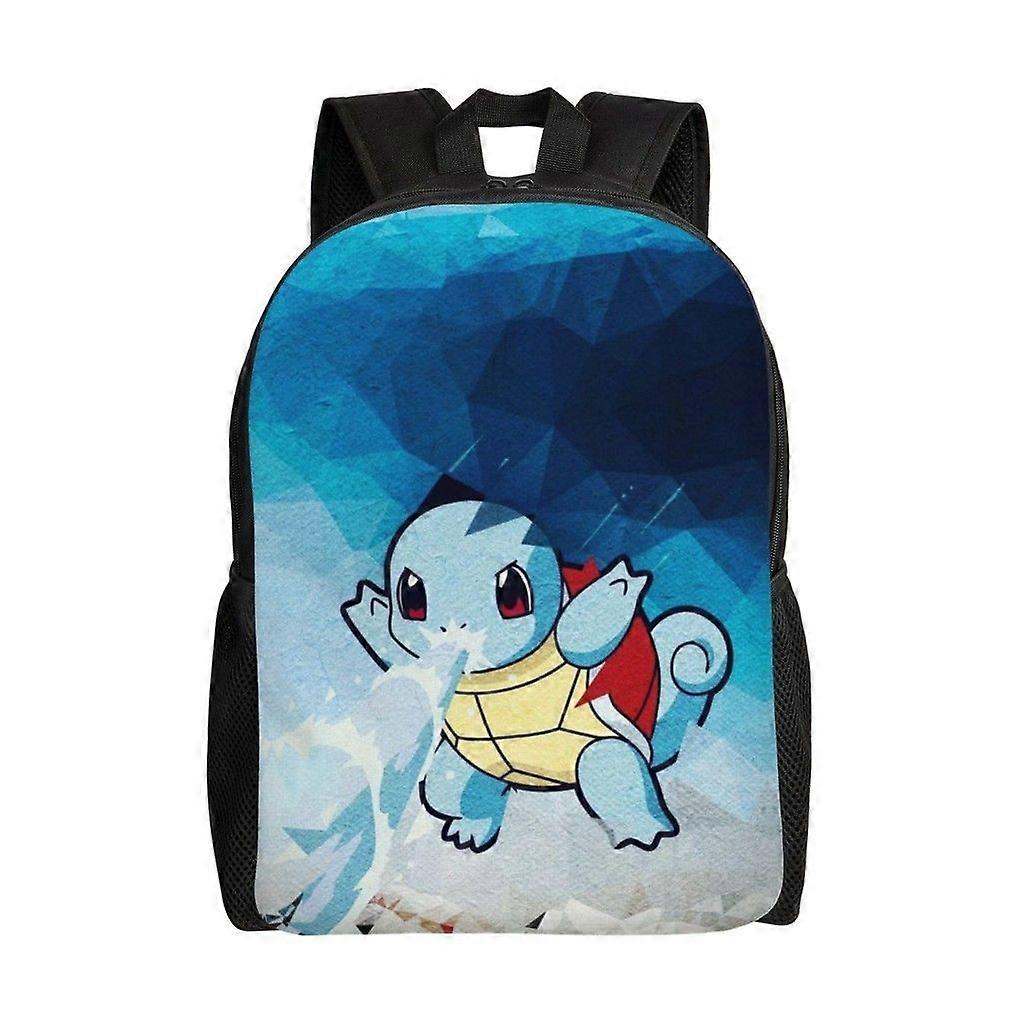 حقيبة ظهر متعددة الاستخدامات Squirtle قابلة للغسل على الطراز غير الرسمي حقيبة ظهر طالب المدرسة عصري أكسفورد قماش حقيبة كمبيوتر للجنسين-hjka3948