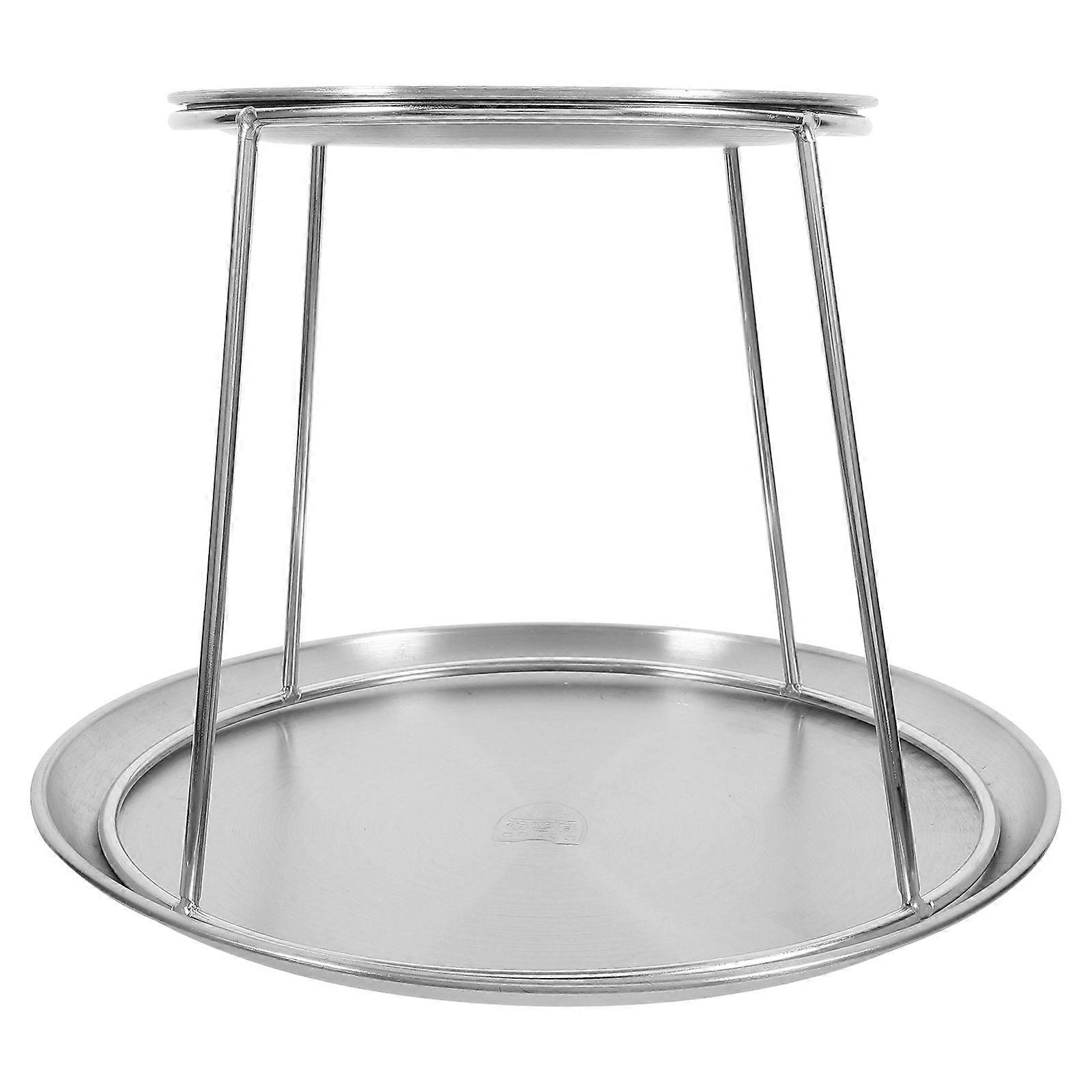 Serving Stands Stainless Steel Plate Housewarming Party Round 23.00X18.00X17.00CM Food Serving 1 Set