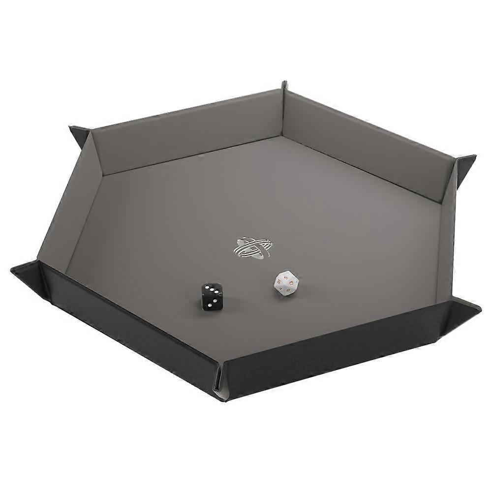 Gamegenic Magnetic Hexagonal Dice Tray (Black/Gray)